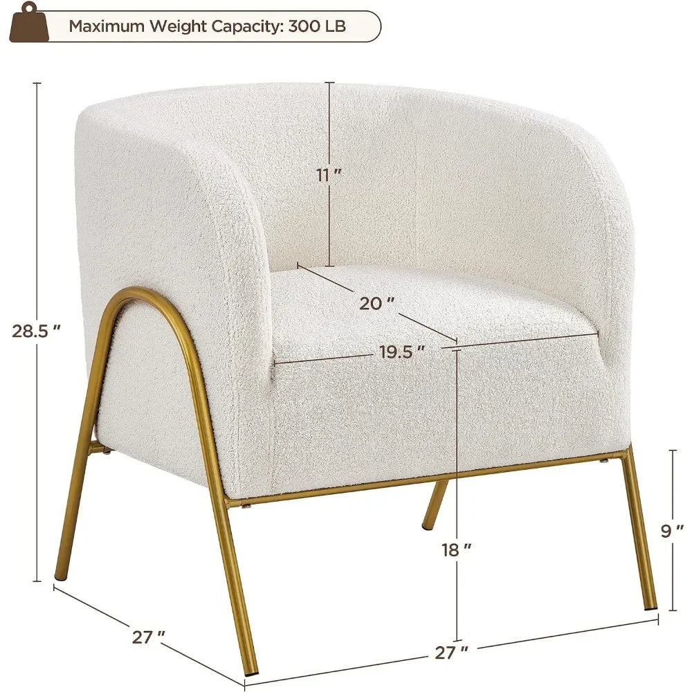 Accent Chair With Golden Legs