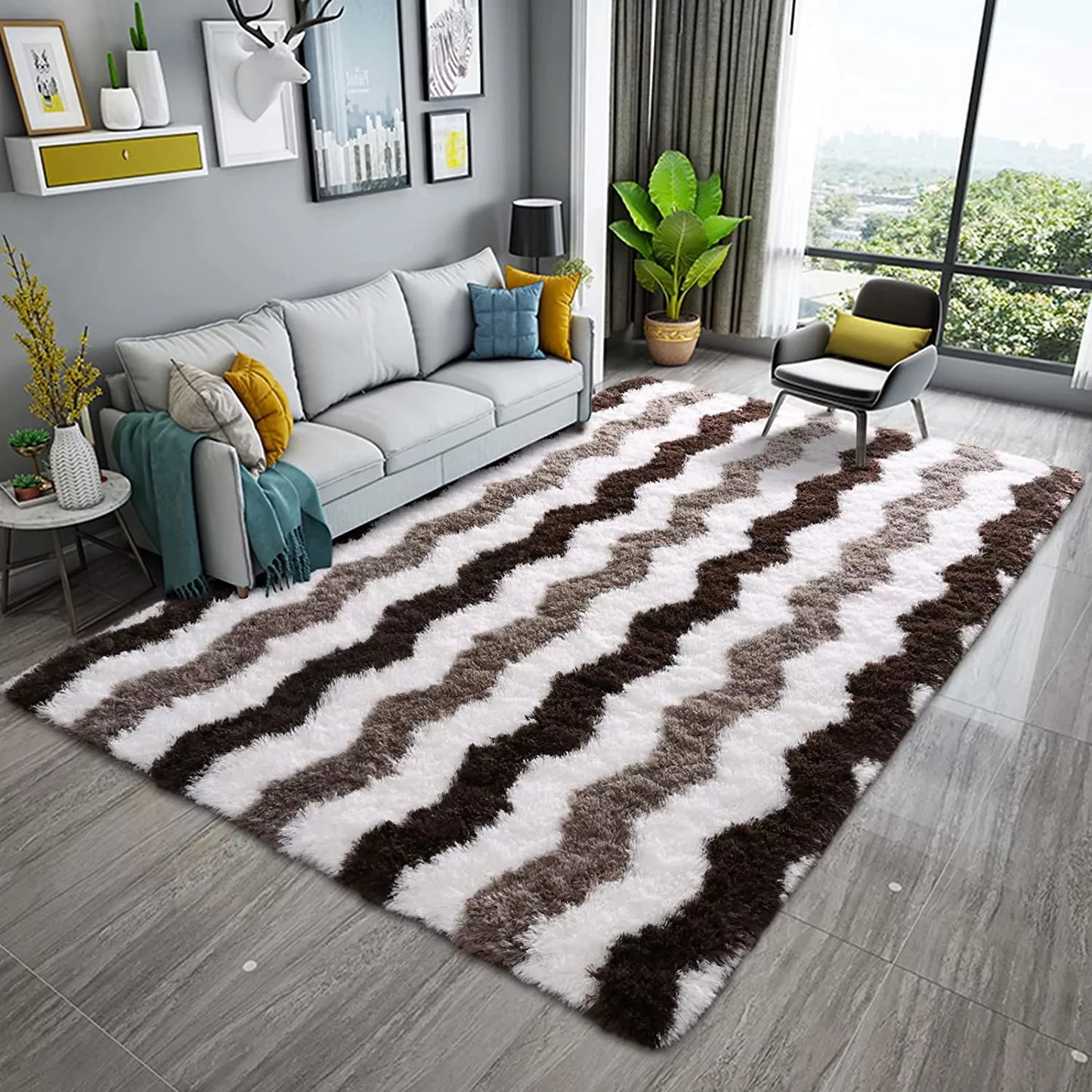 Soft Shaggy Plush Area Rugs