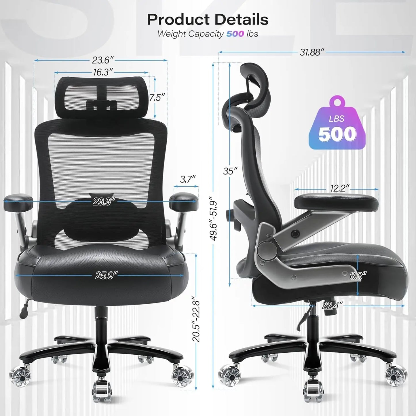 500lbs Big and Tall Office Chair