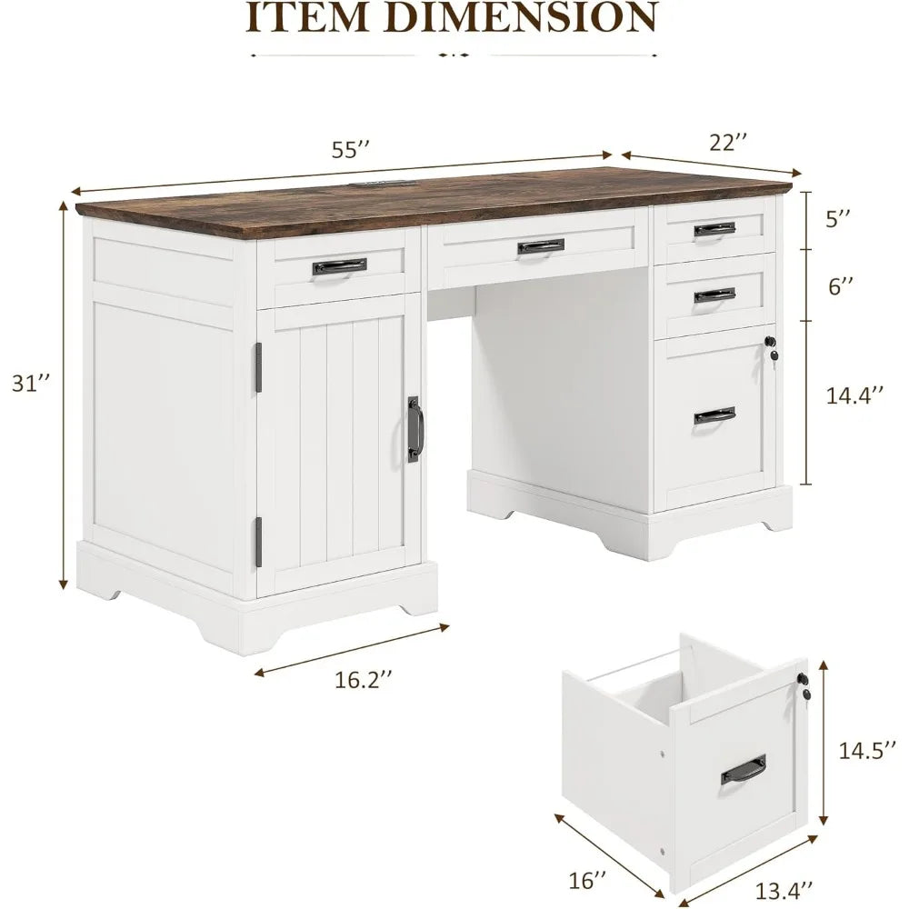 Executive Desk With Drawers