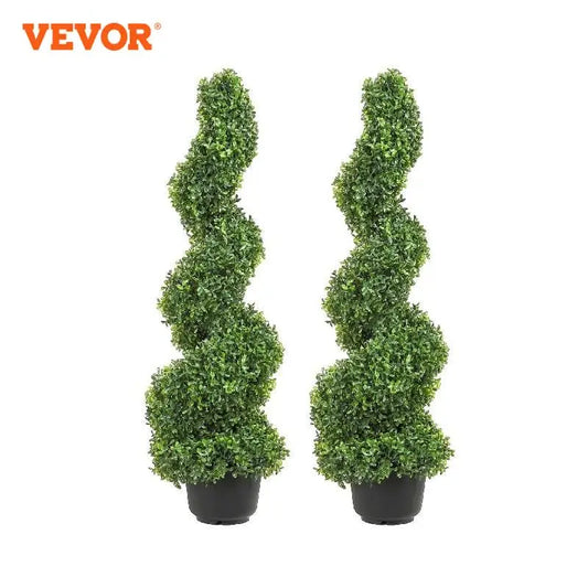 1/2pcs Artificial Boxwood Tower Topiary Spiral Artificial Plant 24/36/48in high Decorative Plants Green Plastic PE Tree