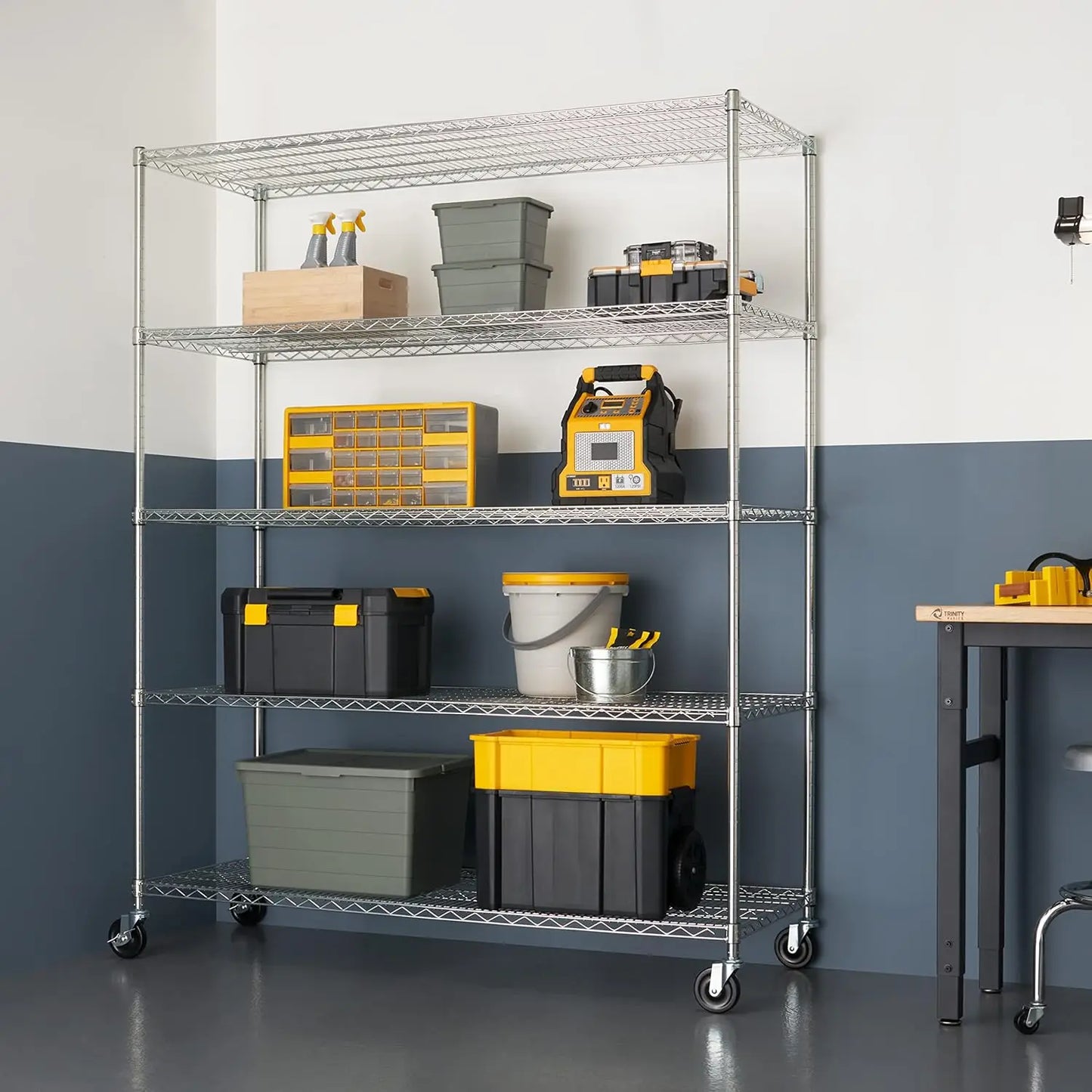 5-Tier Adjustable Wire Shelving