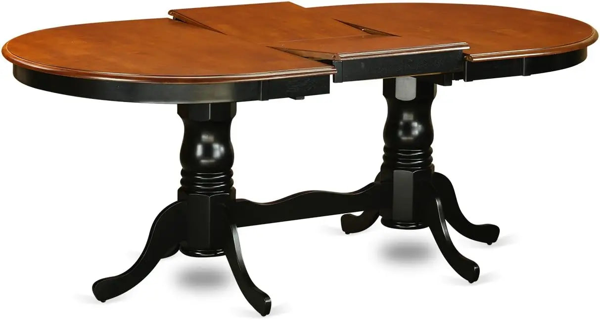 9 Pc Dining Table with 8 Wooden Chairs