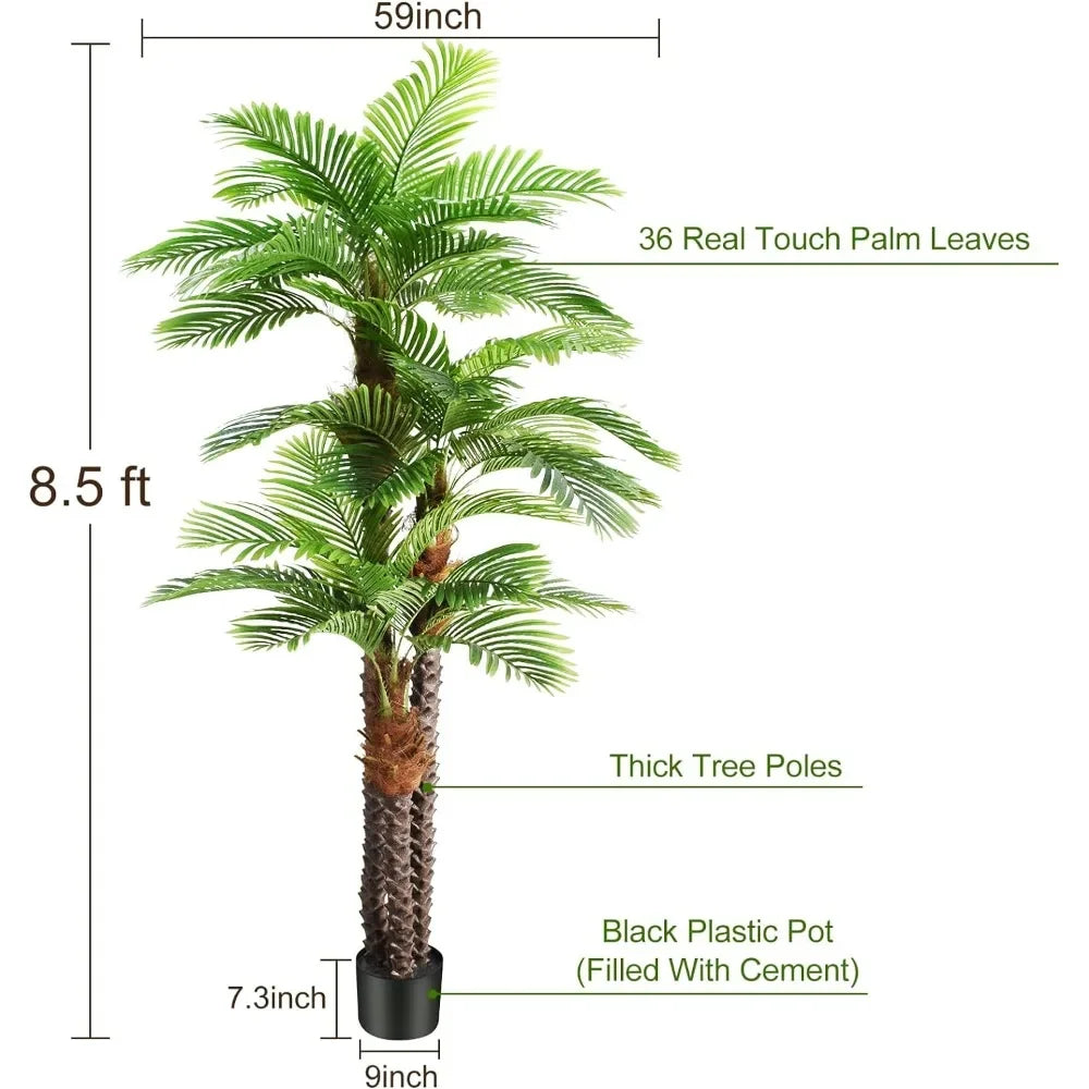 8.5ft Tall Artificial Palm Tree for Outdoors