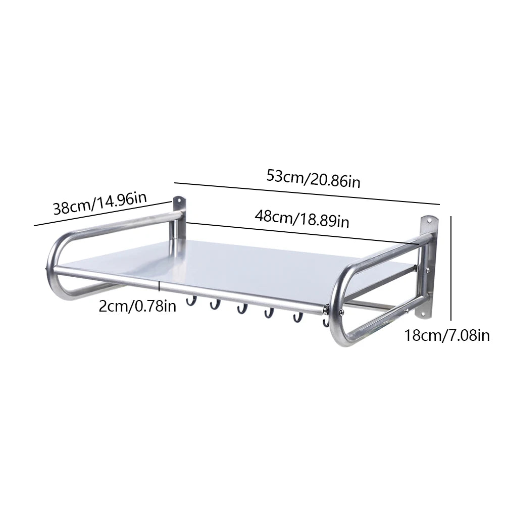 Kitchen  Stainless Steel Wall Mounted Microwave  Shelf