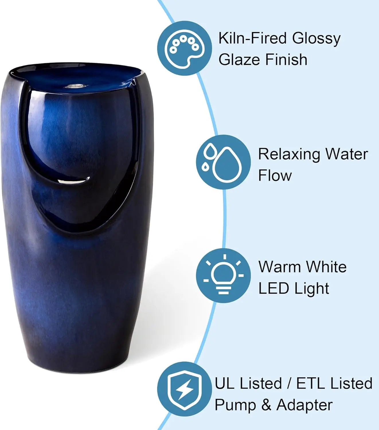 Ceramic Vase Outdoor Water Fountain