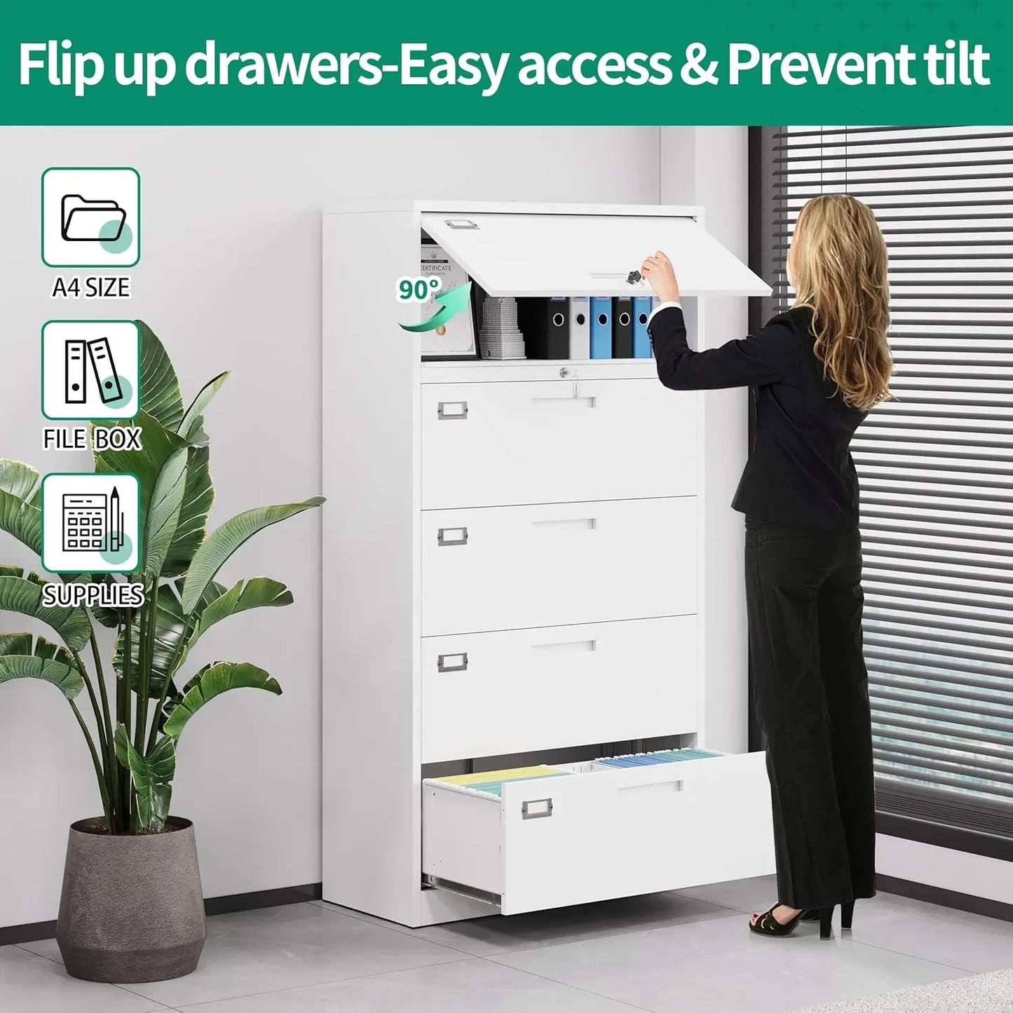 4 Drawer Metal Lateral Filing Cabinets