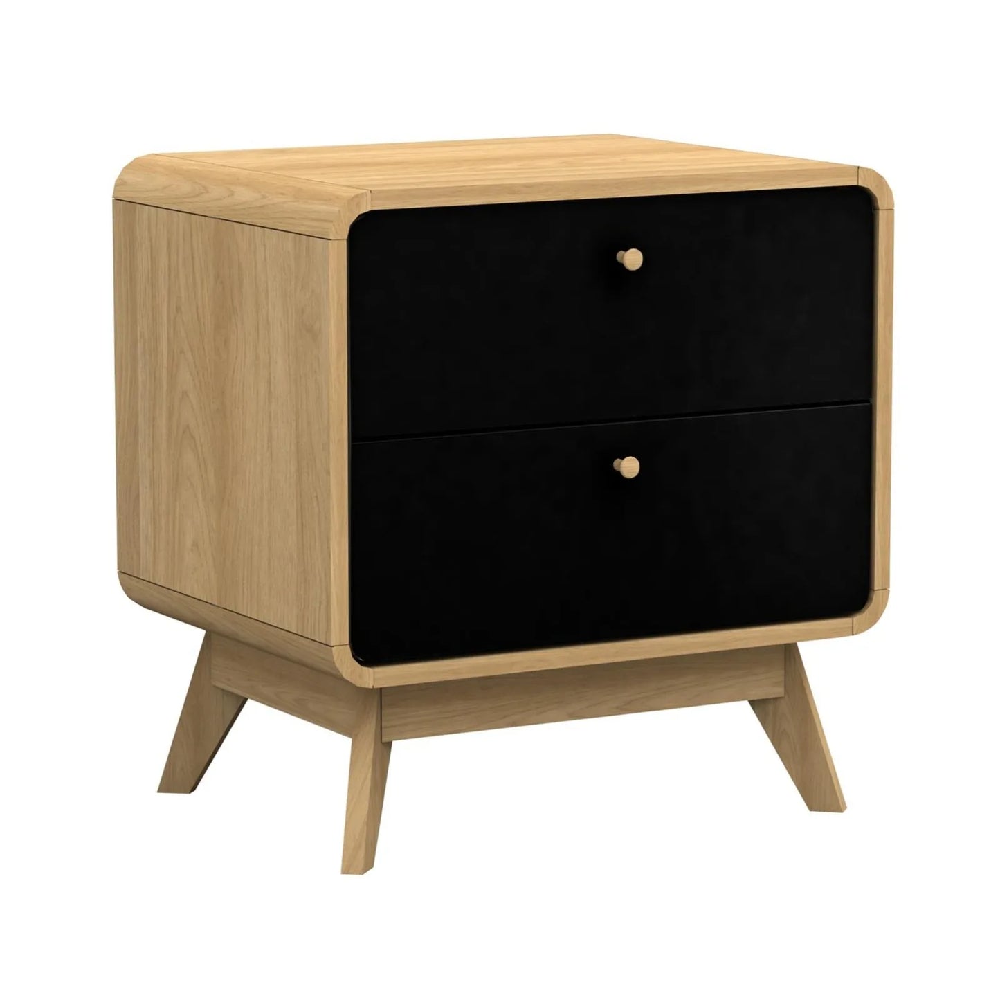 Scandinavian Style 2 Drawer Nightstand