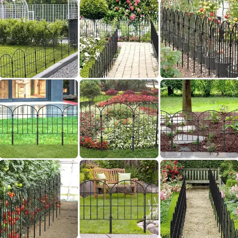 Garden Fences 10pcs Metal Fence Panels For Flower Bed Decorative Garden Fencing Animal Barrier Garden Fences And Borders For