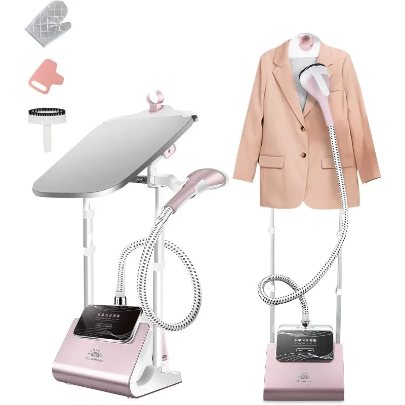 Powerful Upright Clothes Steamer with Ironing Board