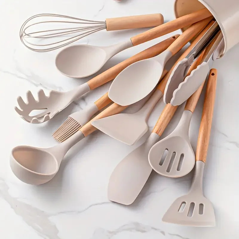 Multi-color Silicone Kitchenware Cooking Utensils,