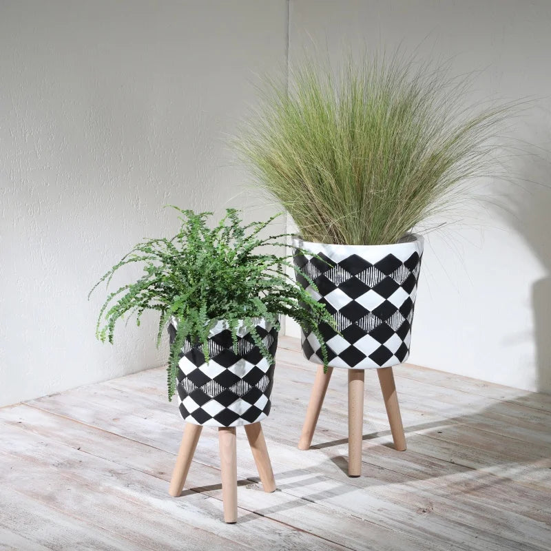 2-Piece Set of Decorative Flower Pots