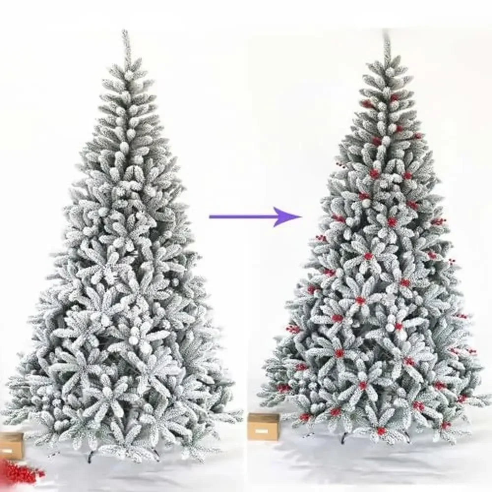 7.5ft Snow Flocked Artificial Spruce Christmas Tree