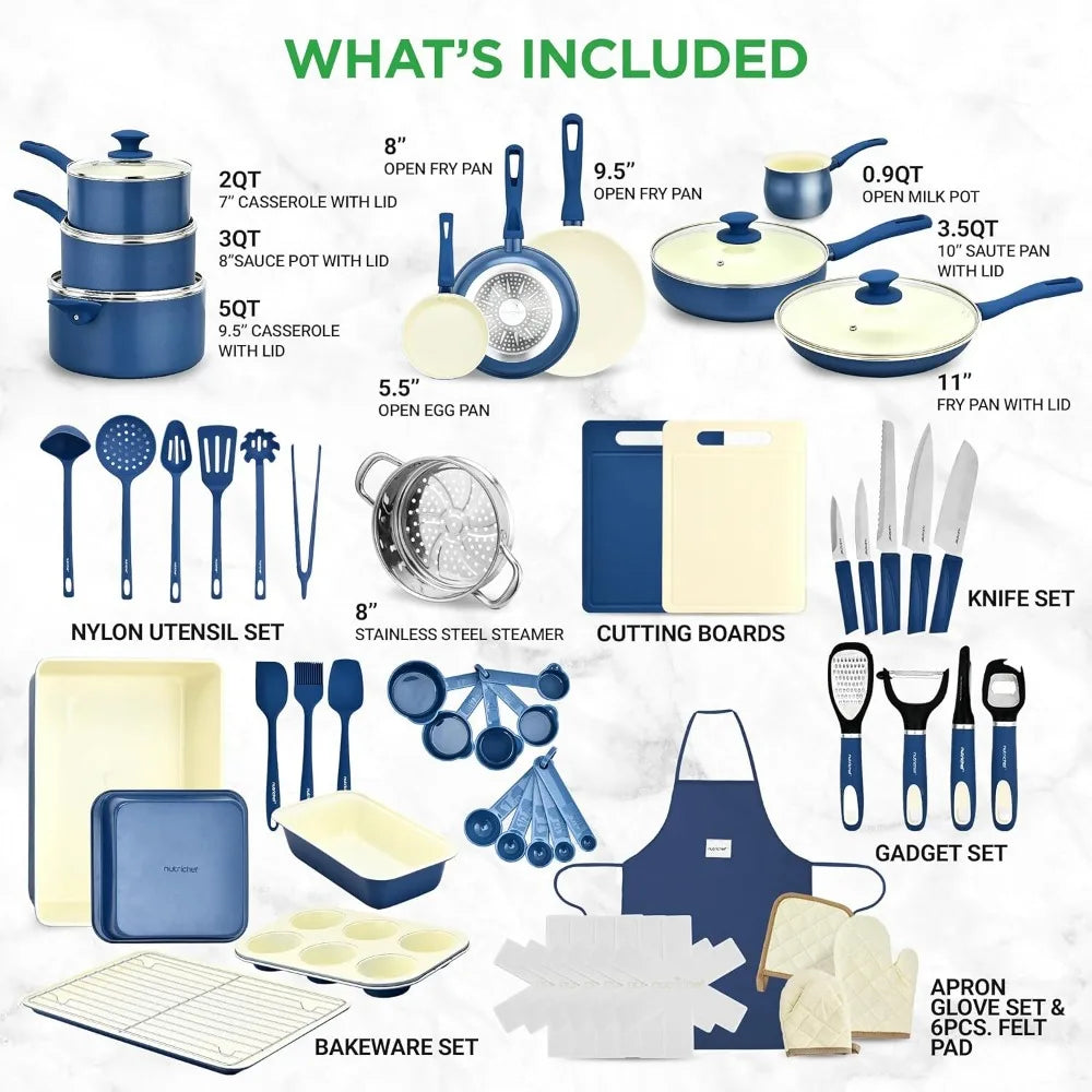 54 Piece Professional Grade Complete Cookware Set