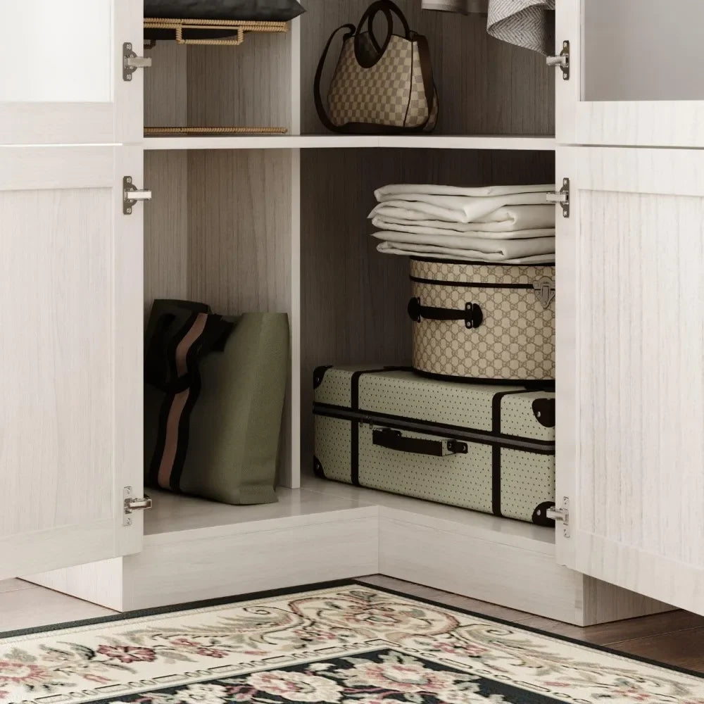 Armoire Closet with Hanging Rod & Shelf