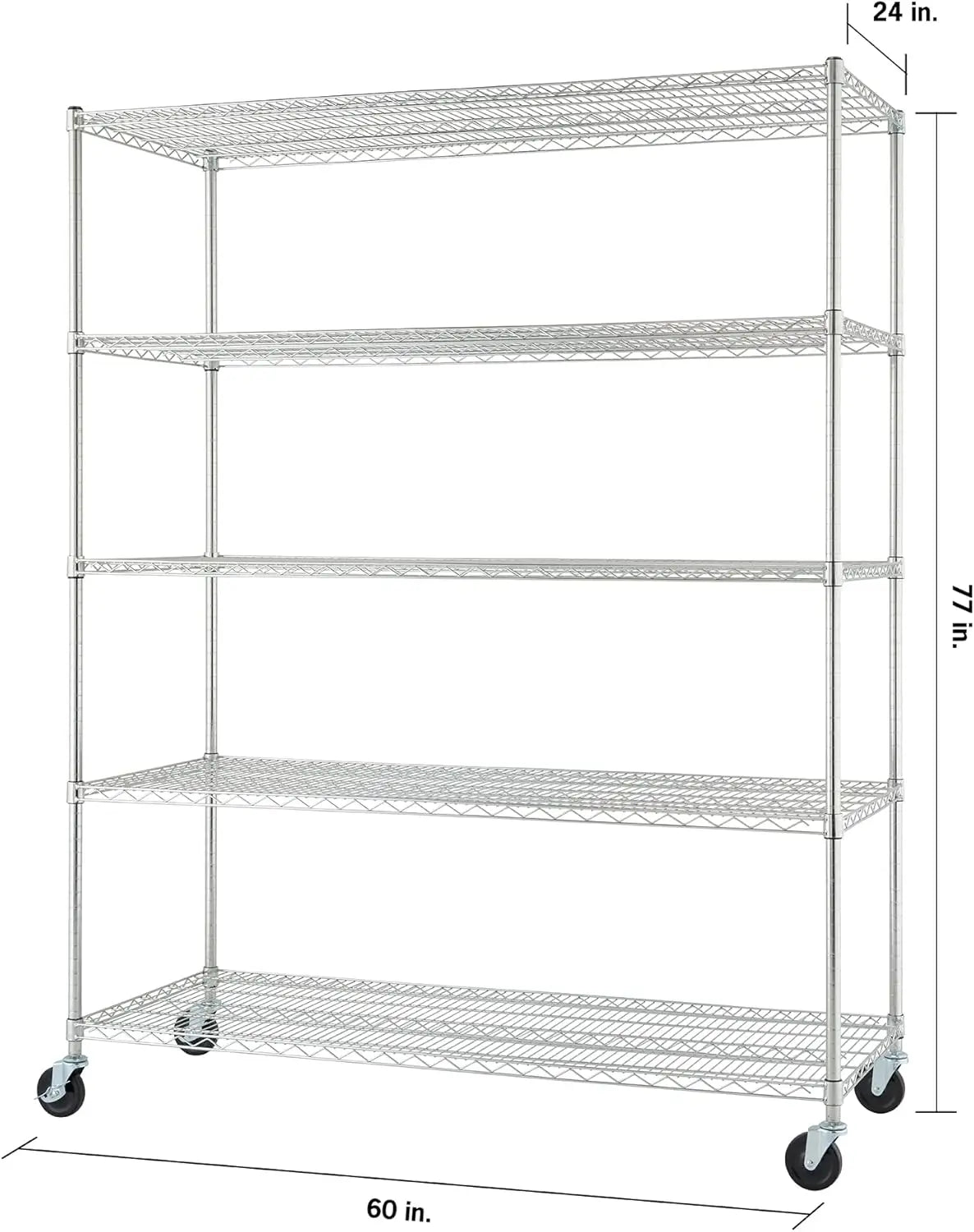 5-Tier Adjustable Wire Shelving