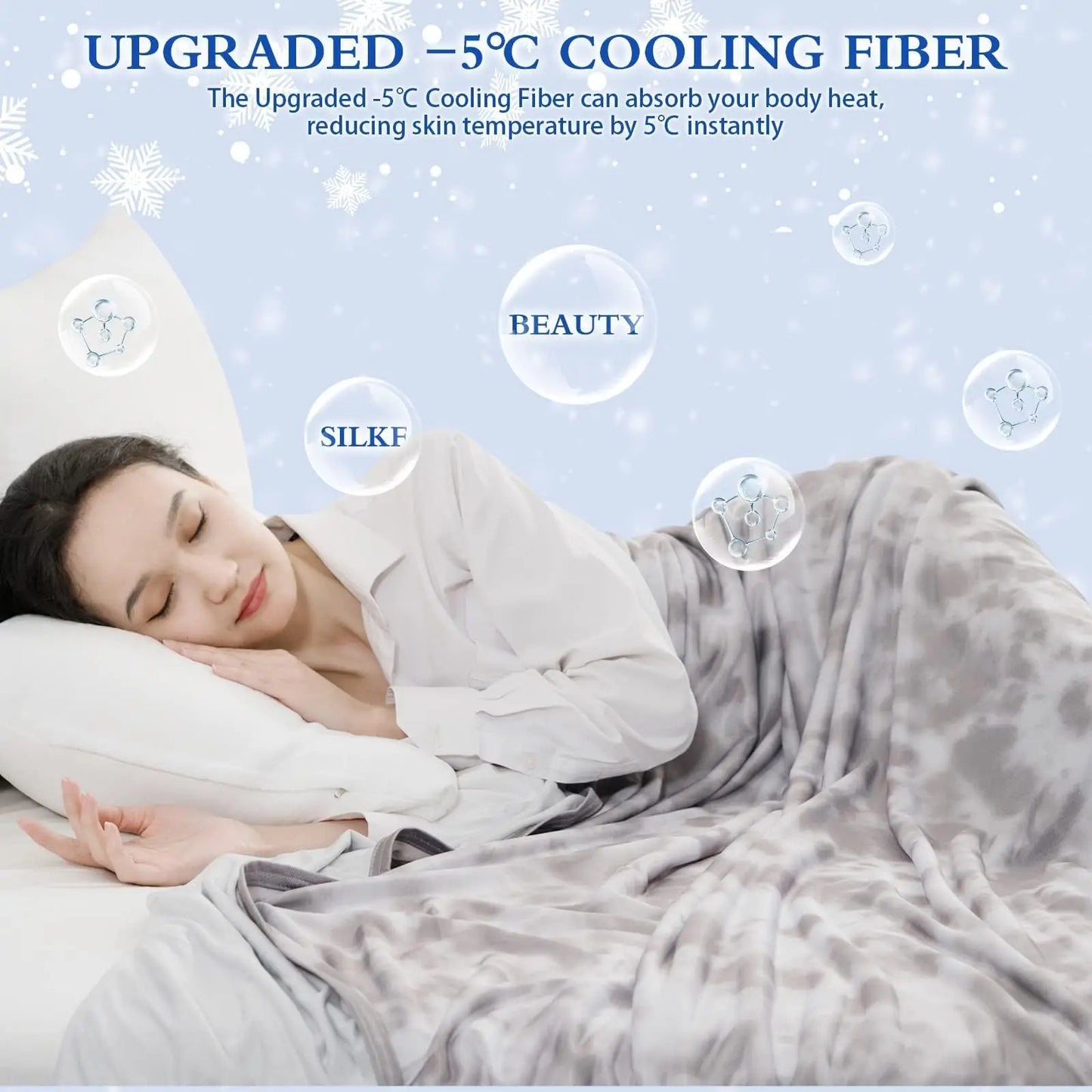 Cooling Blanket Double Sided Cold Effect