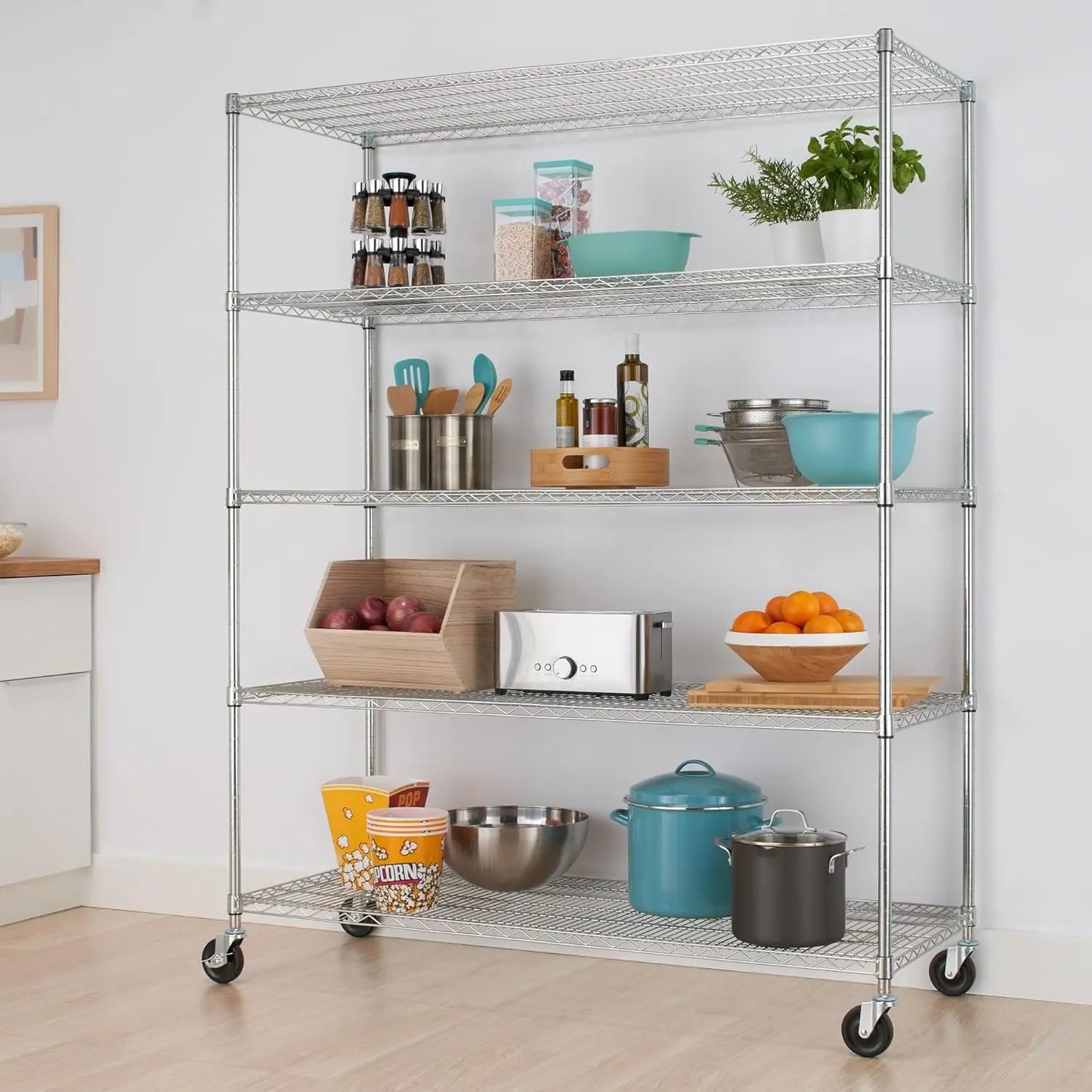 5-Tier Adjustable Wire Shelving