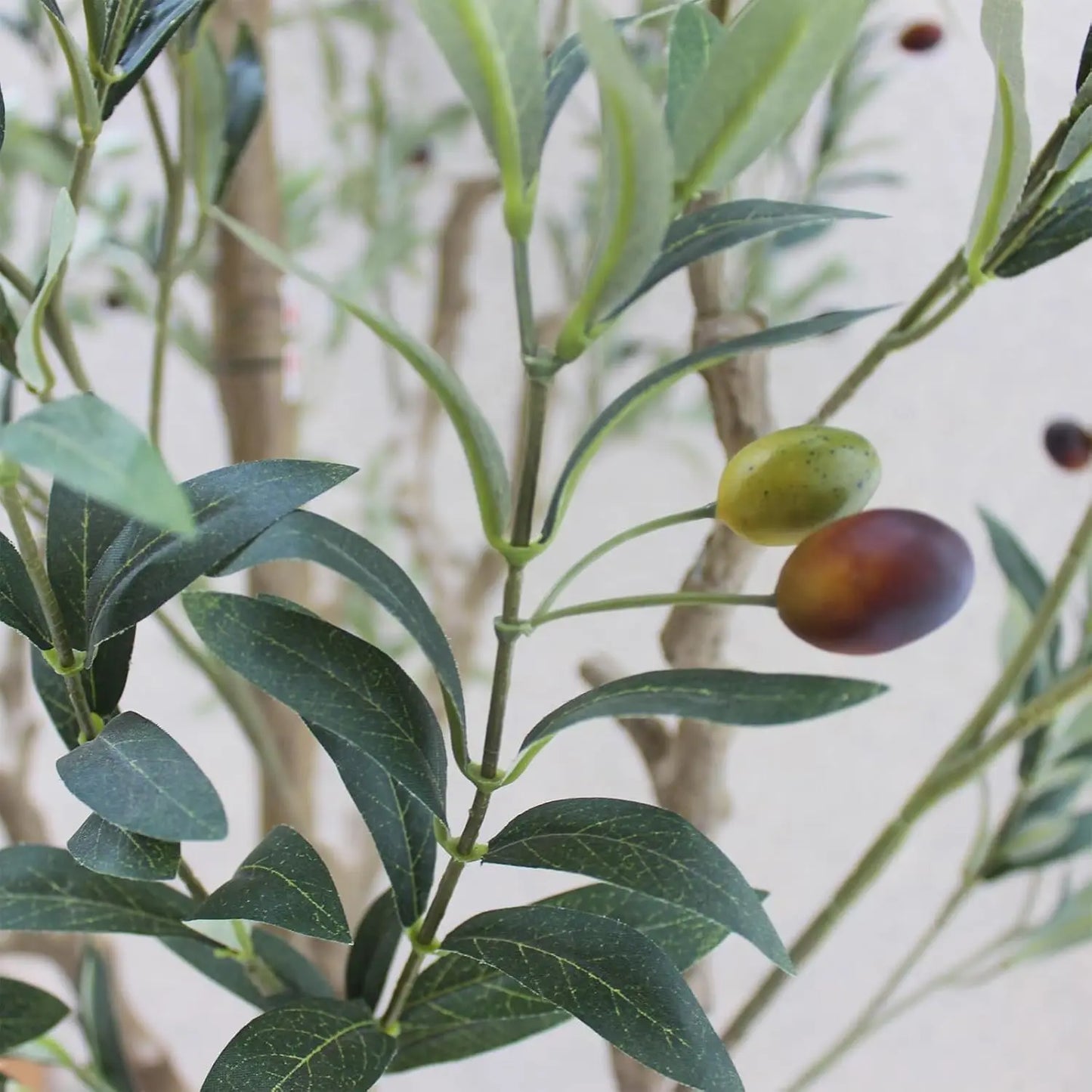 Realistic Potted Silk Artificial Olive Tree