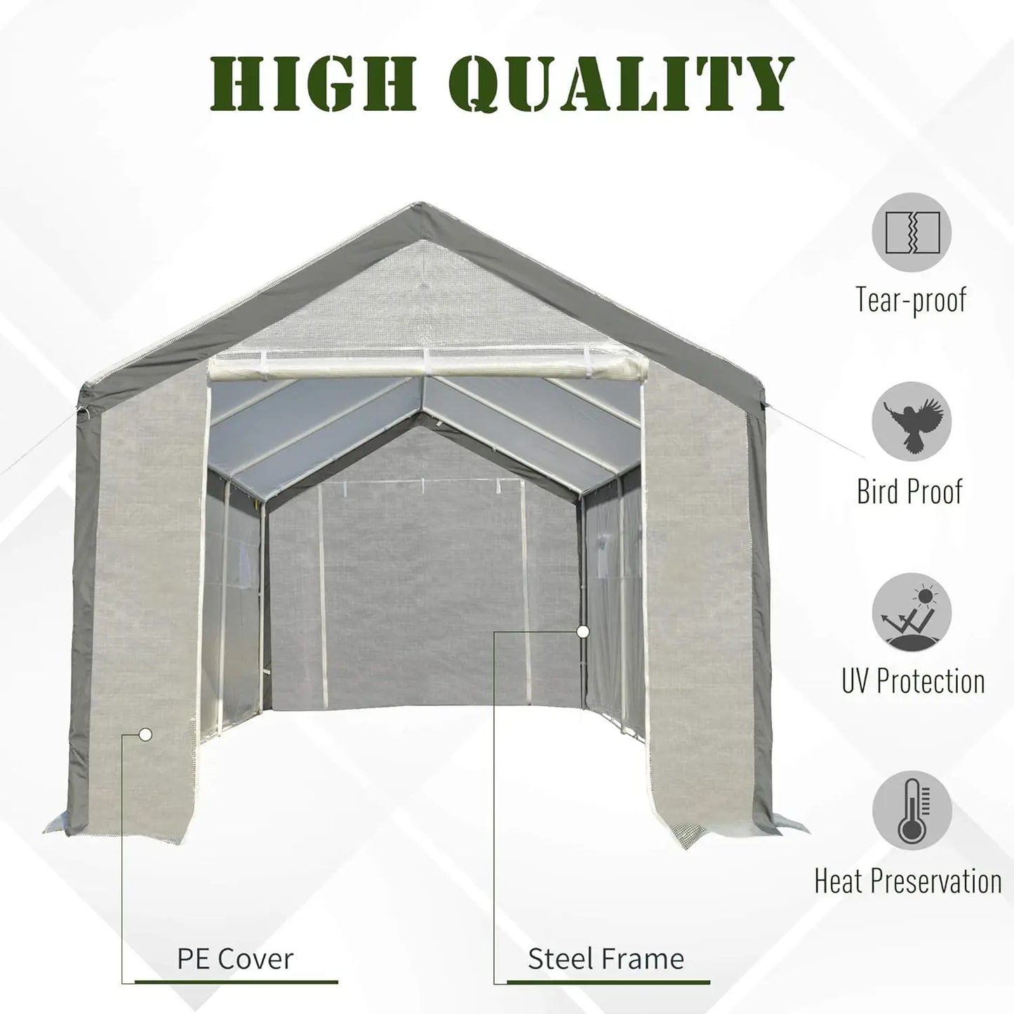 20'x10'x9' Walk-in Greenhouse Outdoor Garden