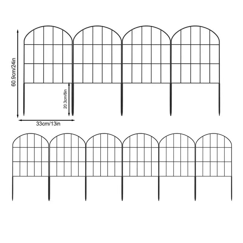 Garden Fences 10pcs Metal Fence Panels For Flower Bed Decorative Garden Fencing Animal Barrier Garden Fences And Borders For