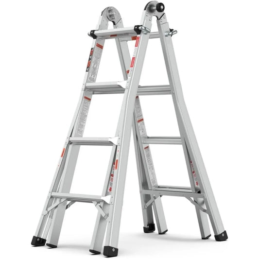 17 Ft Aluminum Step Ladder A-Frame