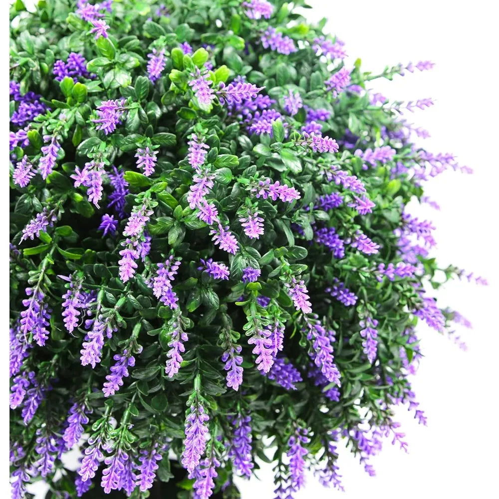 Artificial Lavender Topiary Ball Tree Potted Bushes