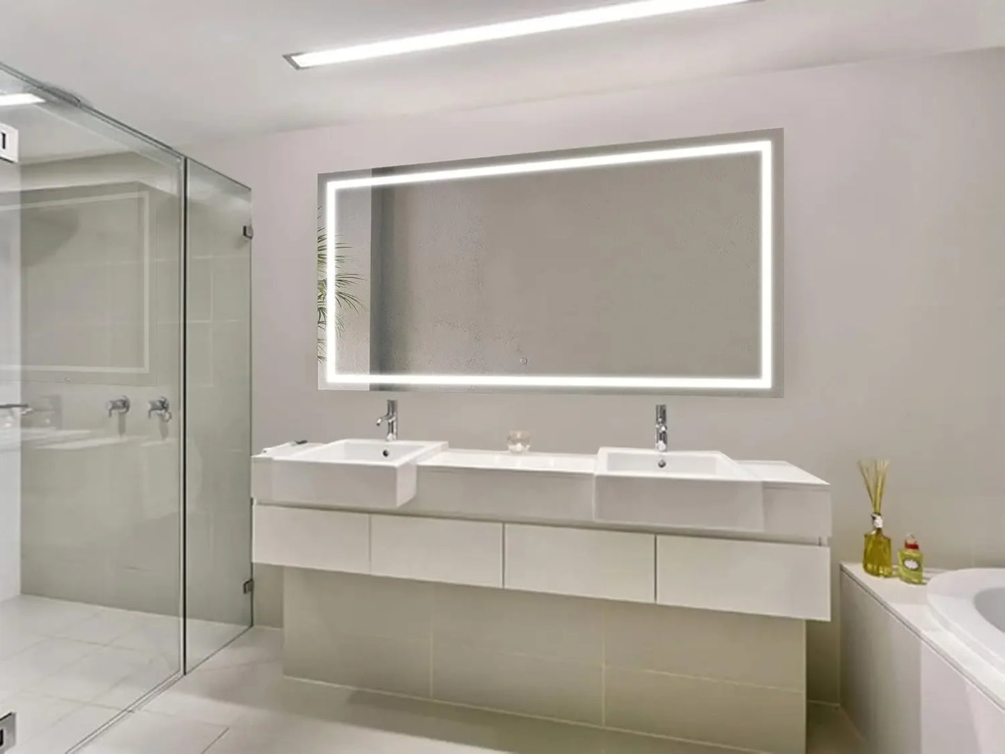 Large 66 Inch X 36 Inch LED Lighted Vanity Mirror