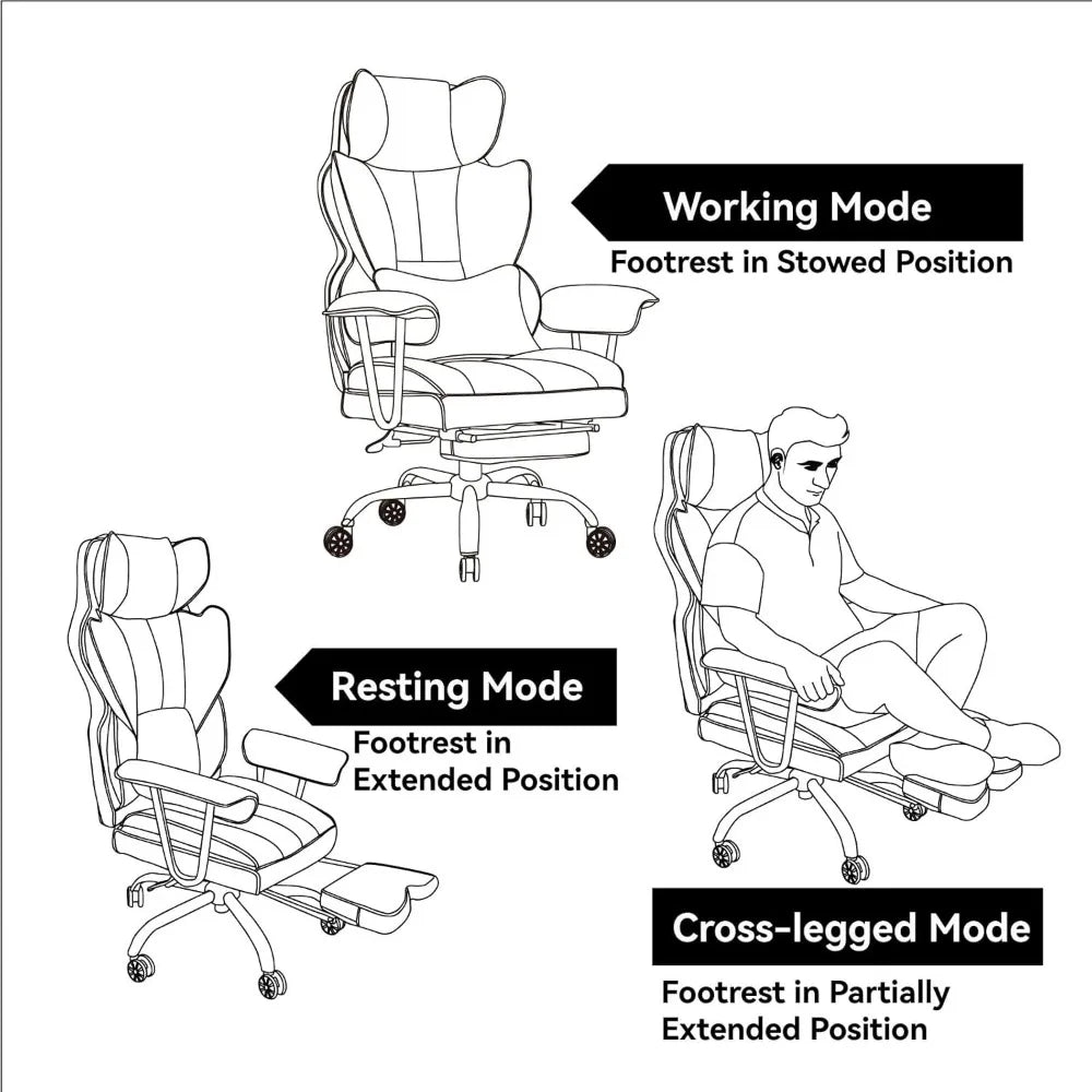 Desk Office Chair, PU Leather