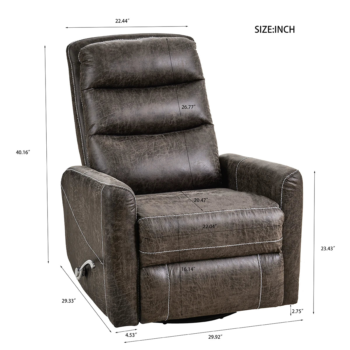 Manual Swivel Rocking Recliner