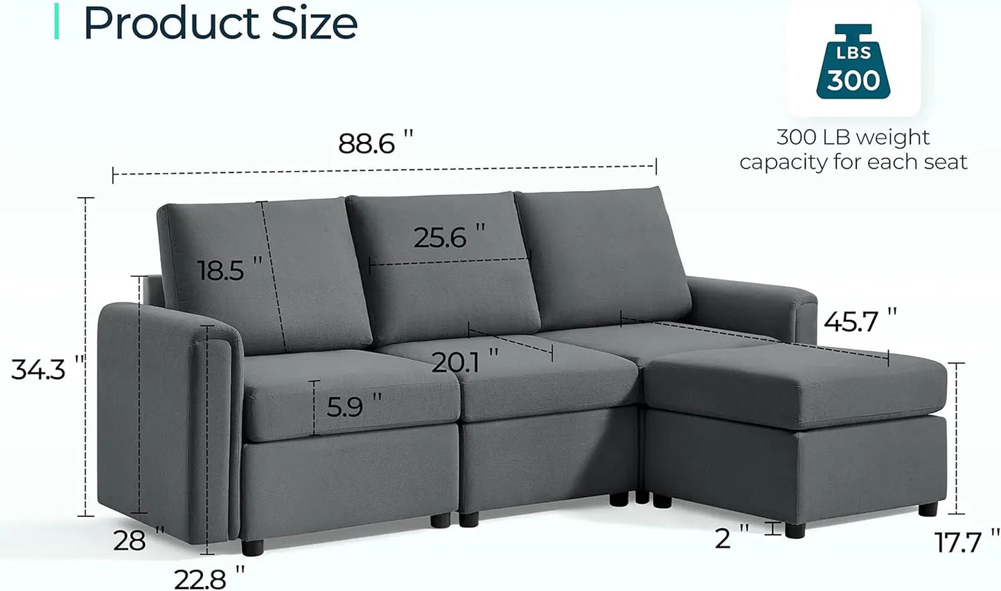 Shaped Sofa Modular Sectional