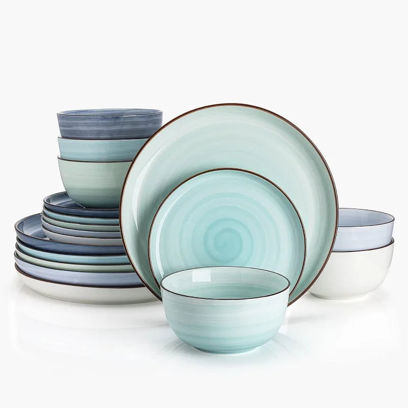 18-Piece Porcelain Round Dinnerware Set