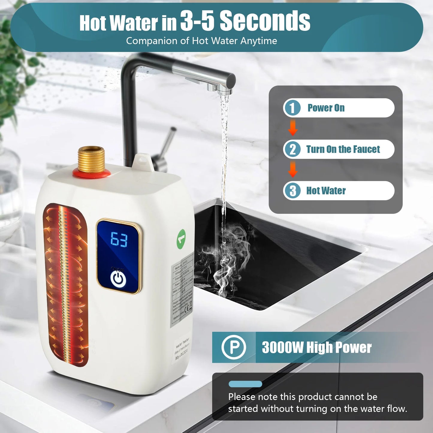 Kitchen Mini Electric Water Heater