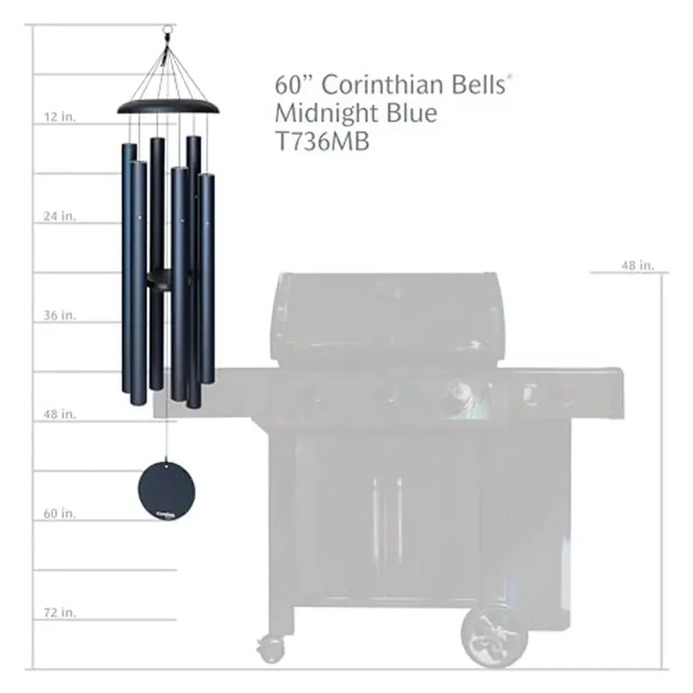 60"  Midnight Blue Aluminum Wind Chime