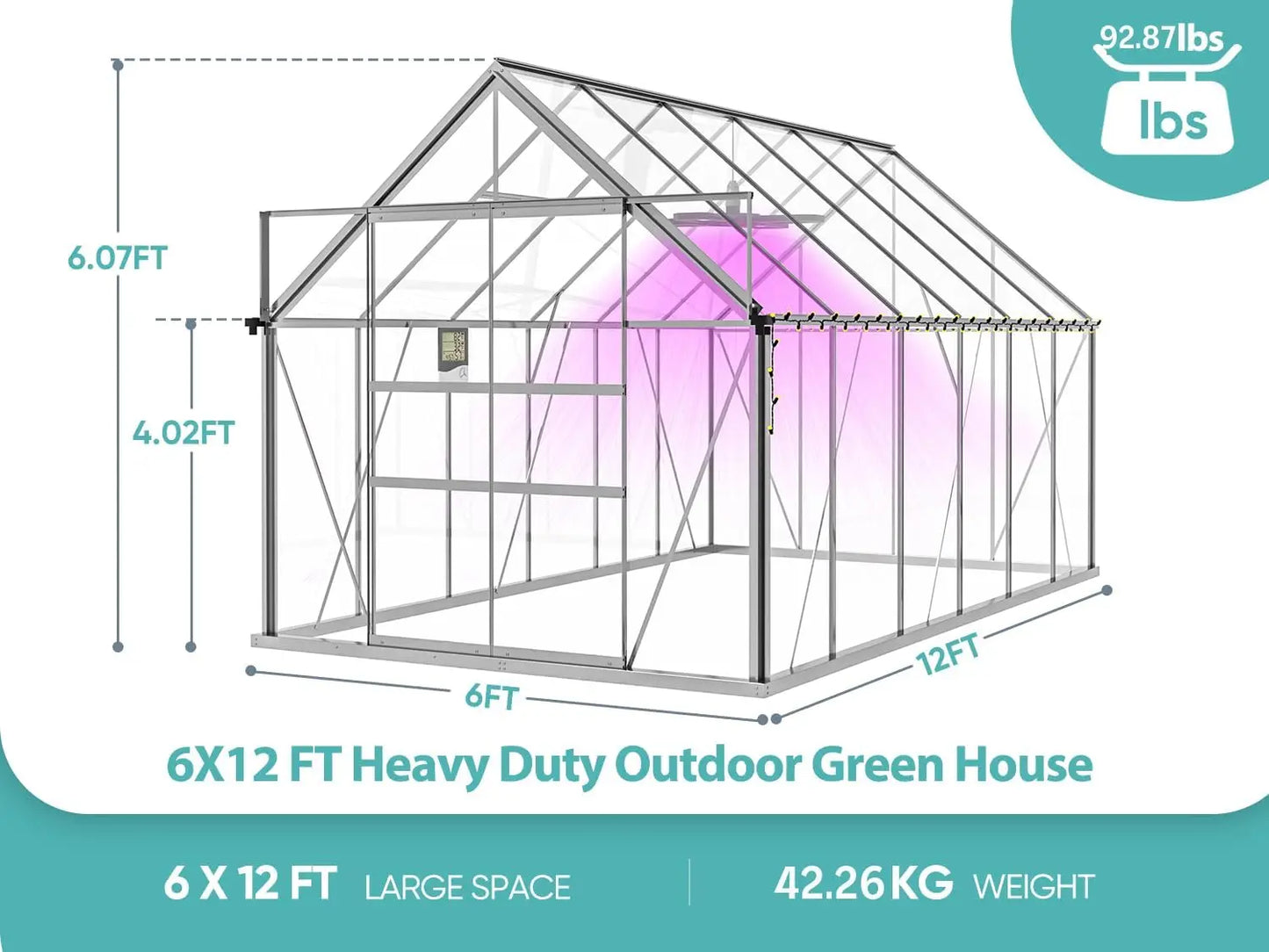 Heavy Duty Polycarbonate Greenhouse