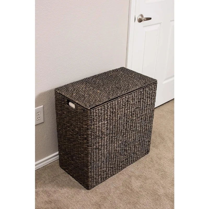 Handwoven Double Laundry Hamper