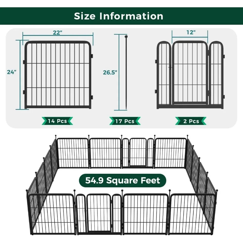 Decorative Garden Fence Panel With Door