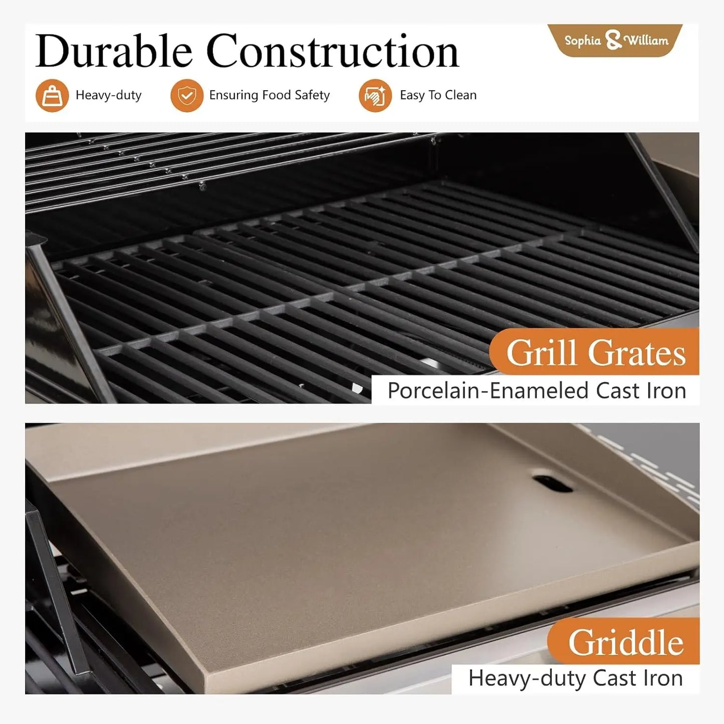 5 Burner Propane Grill and Griddle Combo