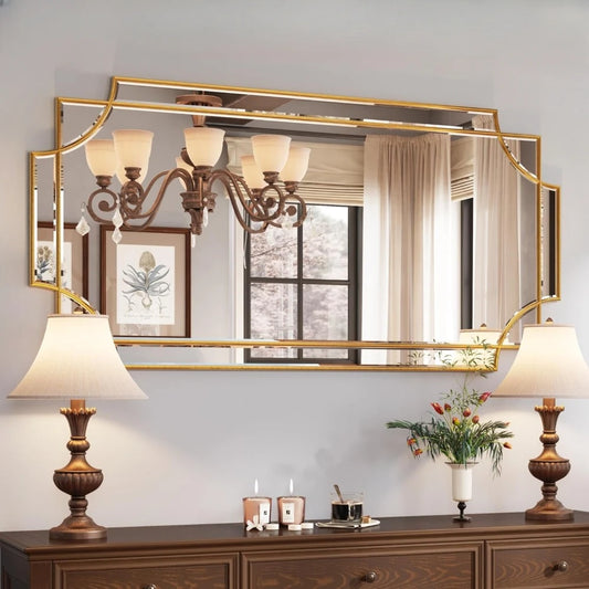 Large Gold Traditional Wall Mirror