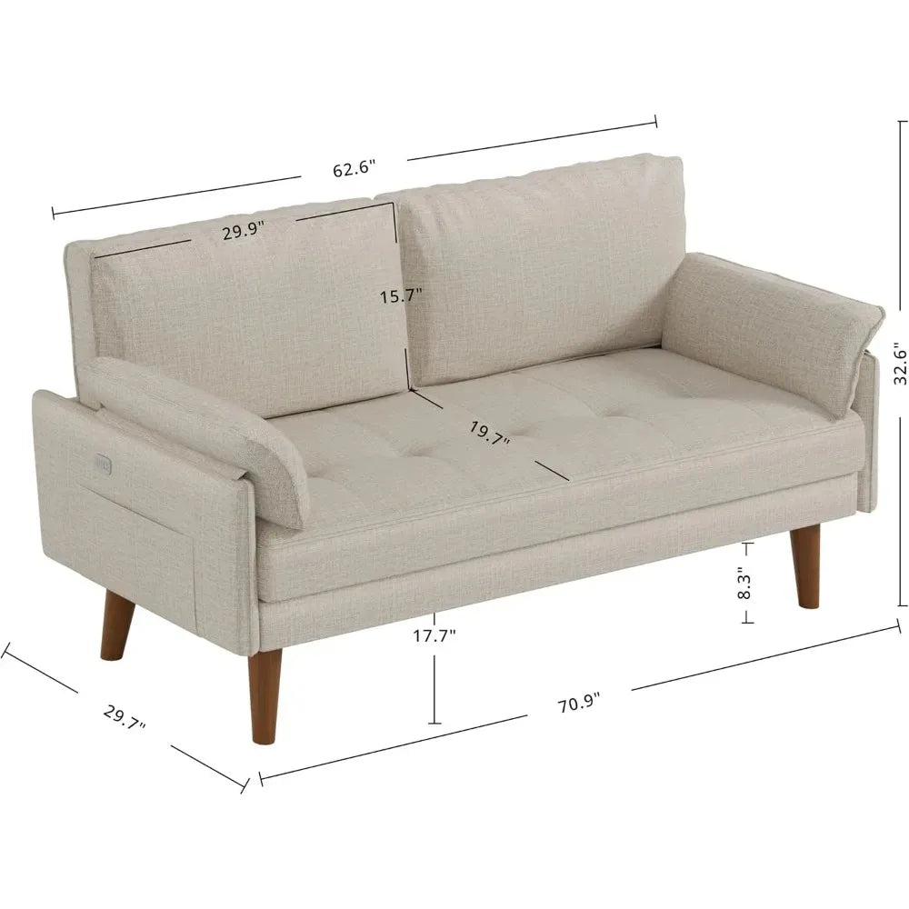 Loveseat Sofa, Modern Comfy